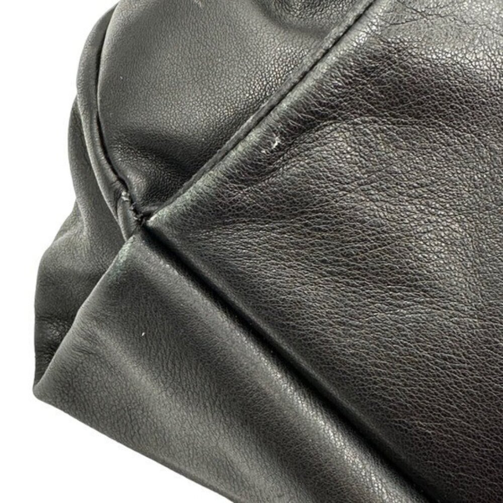 Francesco Biasia Black Leather Shoulder Bag with Brown Strap - Picture 16 of 16